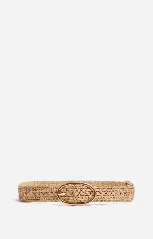 Raffia Belt 35mm Natural