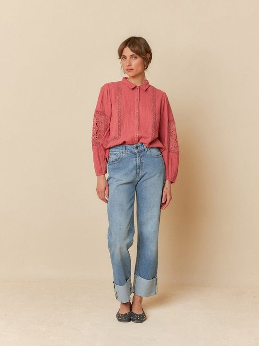 Gauze Shirt Pink