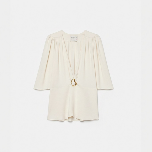Buckle Blouse 15086 Offwhite