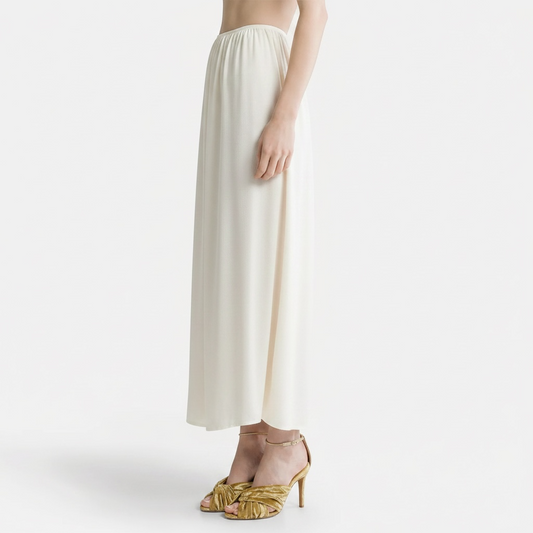 Silk Blend Skirt Offwhite 15088
