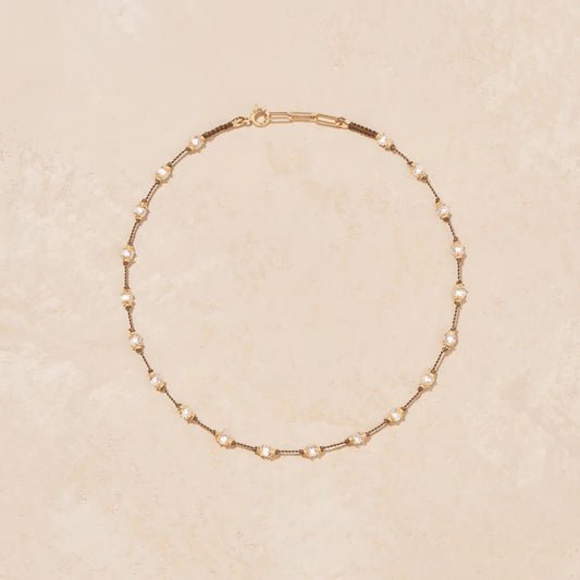 Peony Necklace Freshwater Pearls
